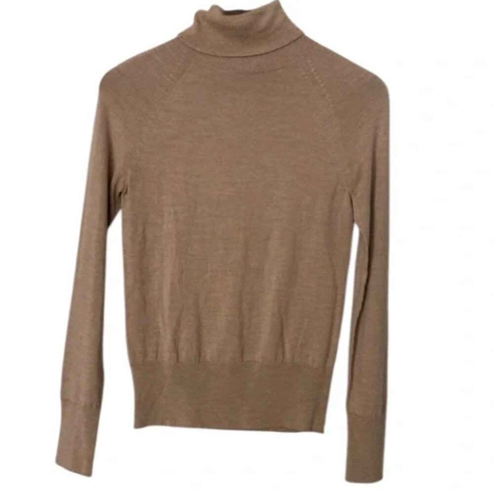 Banana Republic Tan Merino Turtleneck Sweater Sz XS